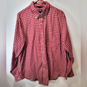 Men's Long Sleeve Button Sz Large valentine red